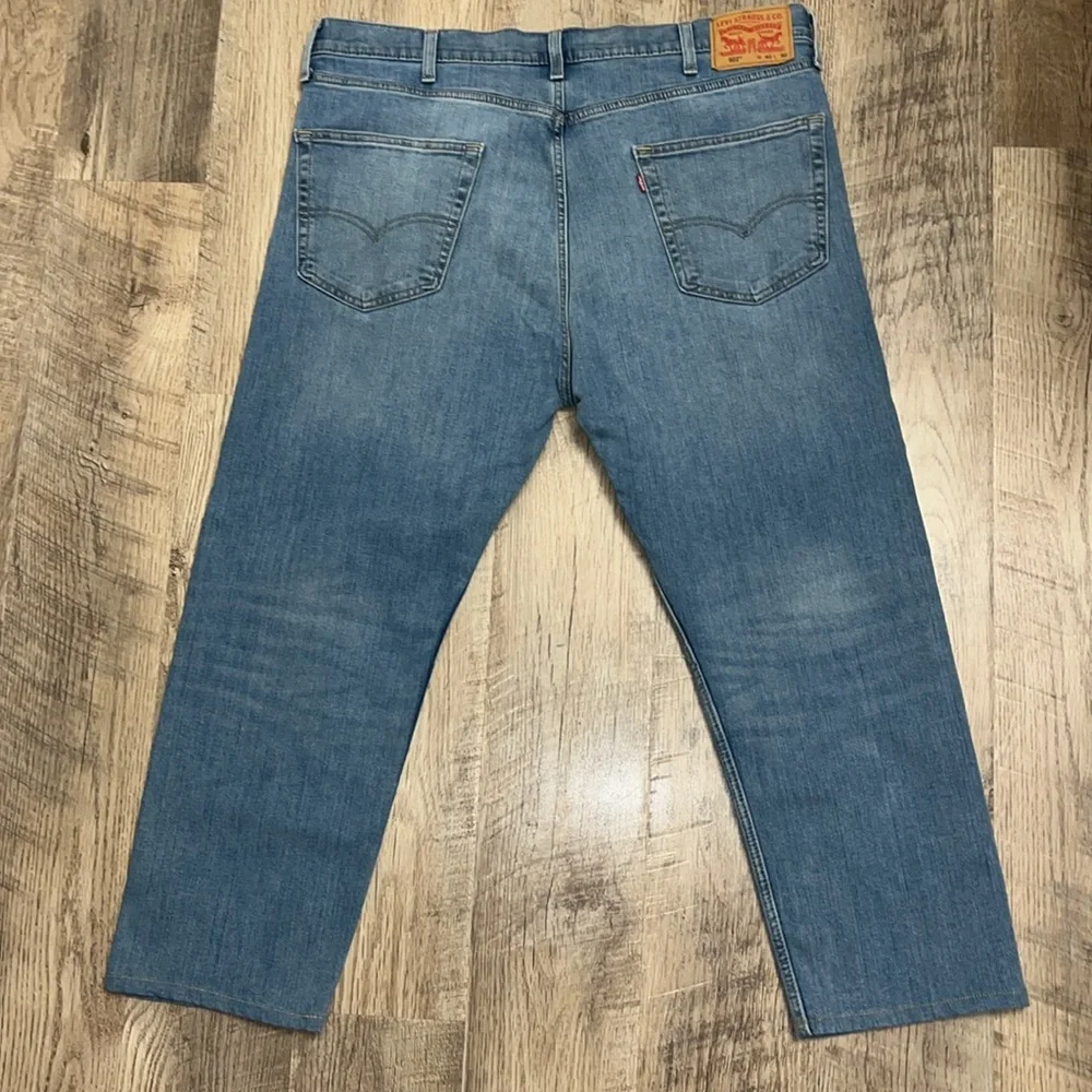 Levi Strauss Co 502 Regular Taper Jeans Mens W40 L30 Blue Water<Less Tech
